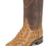 Justin 3192 Men's Exotic Roper Boot with Cognac Vintage Full Quill .