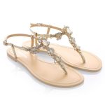 Luna Gold Jeweled Wedding Sandal | Bella Belle Sho