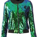 Amazon.com: Momo&Ayat Fashions Ladies Evening Sequin Bomber Jacket .