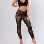 Fashion Nova Pants | Black Sheer Overlay Leggings | Poshma