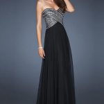Long Black and Silver Bridesmaid dress. | Black prom dresses, Prom .