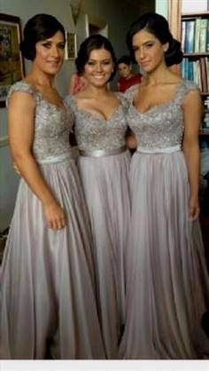 winter wedding silver bridesmaid dresses | FashionMySh
