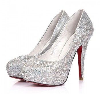 Silver Sparkly Heels For Women – stylevane.com