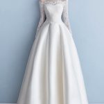 Floor Length A Line Simple Wedding Dress Satin Bridal Dress Korean .