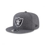 Oakland Raiders Melton Wool 9FIFTY Snapback Hats | New Era C