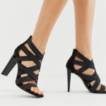ASOS DESIGN Hunt elastic strappy block heeled sandals | AS