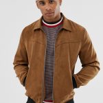 Only & Sons faux suede jacket in brown | AS