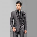 2017 grey 3 pieces Mens Suit Plaid Terno masculino Wedding Groom .