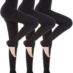 3 Pack Fleece Lined Leggings Thick Soft Stretchy Slimming Winter .