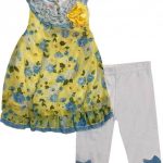 Nannette Toddler Girls 2-Piece Floral Crinkle Chiff Top & Capri .