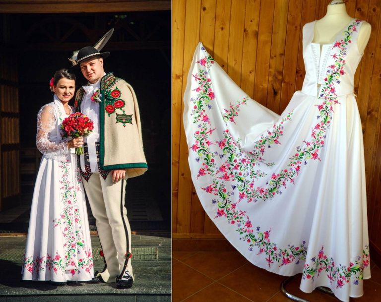 Growing trend: handpainted wedding dresses inspired by folklore of .