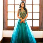 turquoise dress | Indian wedding gowns, Gowns, Indian dress