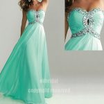 Turquoise Prom Dresses, Long Prom Dress, Chiffon Prom Dress .