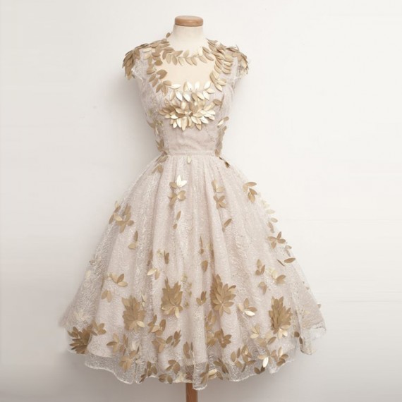 Unique Ball Gown Lace White Homecoming Dresses with Gold Leaves .
