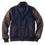Navy n Brown Varsity Jacket | Enjoy Discount He