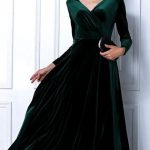 Emerald Green Velvet Dress Long Party Formal Evening Maxi Dress .