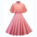 Pink Vintage Swing Dresses for Women Retro 1950s 60s Rockabilly .