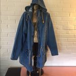 Vintage Jackets & Coats | Oversized Long Denim Jacket With Hood .