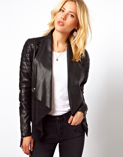 ASOS Leather Waterfall Jacket | AS