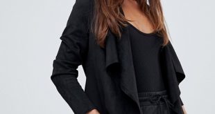 Missguided faux suede waterfall jacket | AS