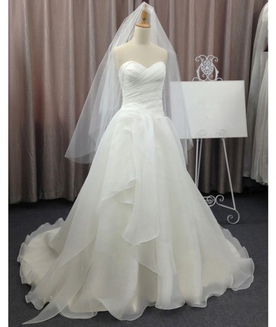 Wedding dresses,sweetheart wedding dress,a-line chiffon bridal .