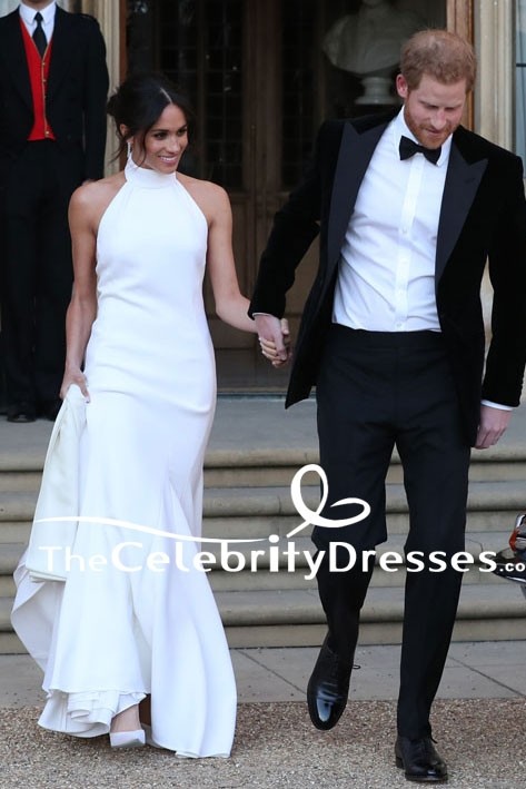 Meghan Duchess of Sussex Royal Wedding Reception Dress Informal .