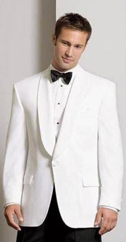 White Dinner Jacket Microfiber Shawl Lapel Tuxedo Jacket Wedding .