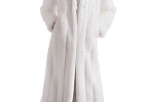 Women's White Mink Signature Full-Length Faux Fur Co