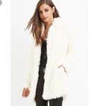 Jackets & Coats | Forever 21 White Faux Fur Coat Satin Interior .