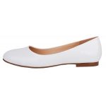 Women's Classic Basic Round Toe Ballet Flats Genuine Leather Shoes .