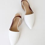 Cute White Flats - Pointed-Toe Flats - Slingback Fla