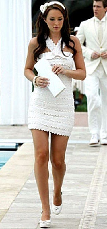 Blair Waldorf at the White Party - Dress by Marc Jacobs | Gossip .