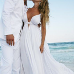 WD02 Deep V Neck Beach Wedding Dresses Spaghetti Straps White .