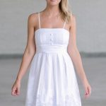 White A-Line Sundress, Cute White Dress, Summer Dress Lily Boutiq