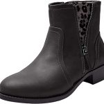 Amazon.com | Women's Wide Fit Ankle Boots - Low Heel Round Toe .