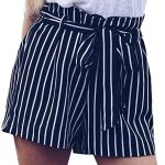 Amazon.com: Women Shorts,Fashion Stripe Print Elastic Short Pants .