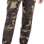 Women Camo High Waist Cargo Jogger Pants Slim Trousers with Side .