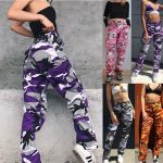 Trendy Women Camo Cargo Trousers Military Army Combat Camouflage .