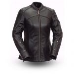 Scooter Style Womens Leather Motorcycle Jackets - First Classi