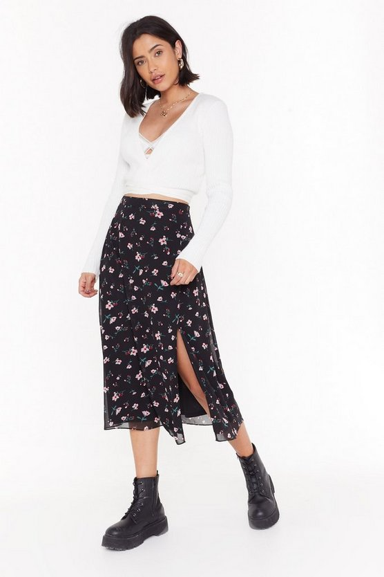 Floral
  Skirt Makes Lively Difference
