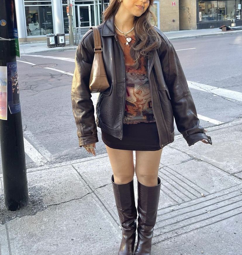 Looking
Good  In A Brown Leather Jacket