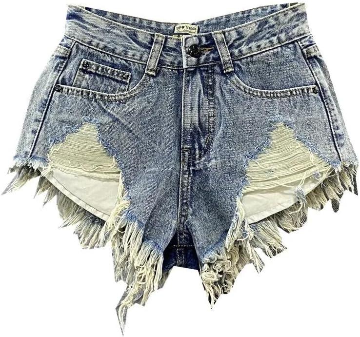 Trendy Women's ⁣Denim and Linen Shorts for Summer Style