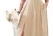 Elegant Off-Shoulder Bridesmaid Dresses with Pockets