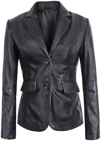 Explore trendy women's leather and blazer jackets selection