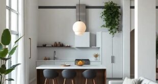 Embracing Nature: Designing an Open Concept Living Room Kitchen with Lush Greenery