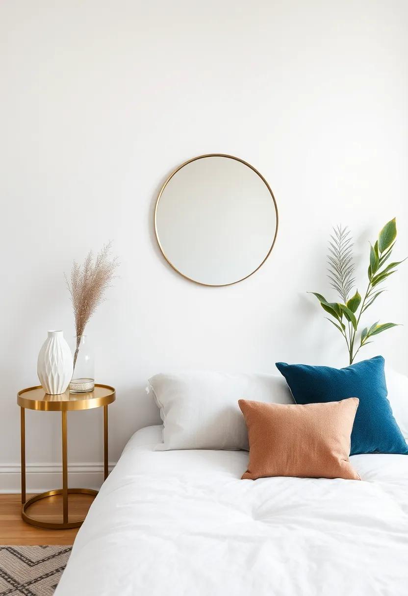 Incorporate a mix of metallic accents, like a gold-framed mirror or brass side table, to bring a⁤ touch of elegance