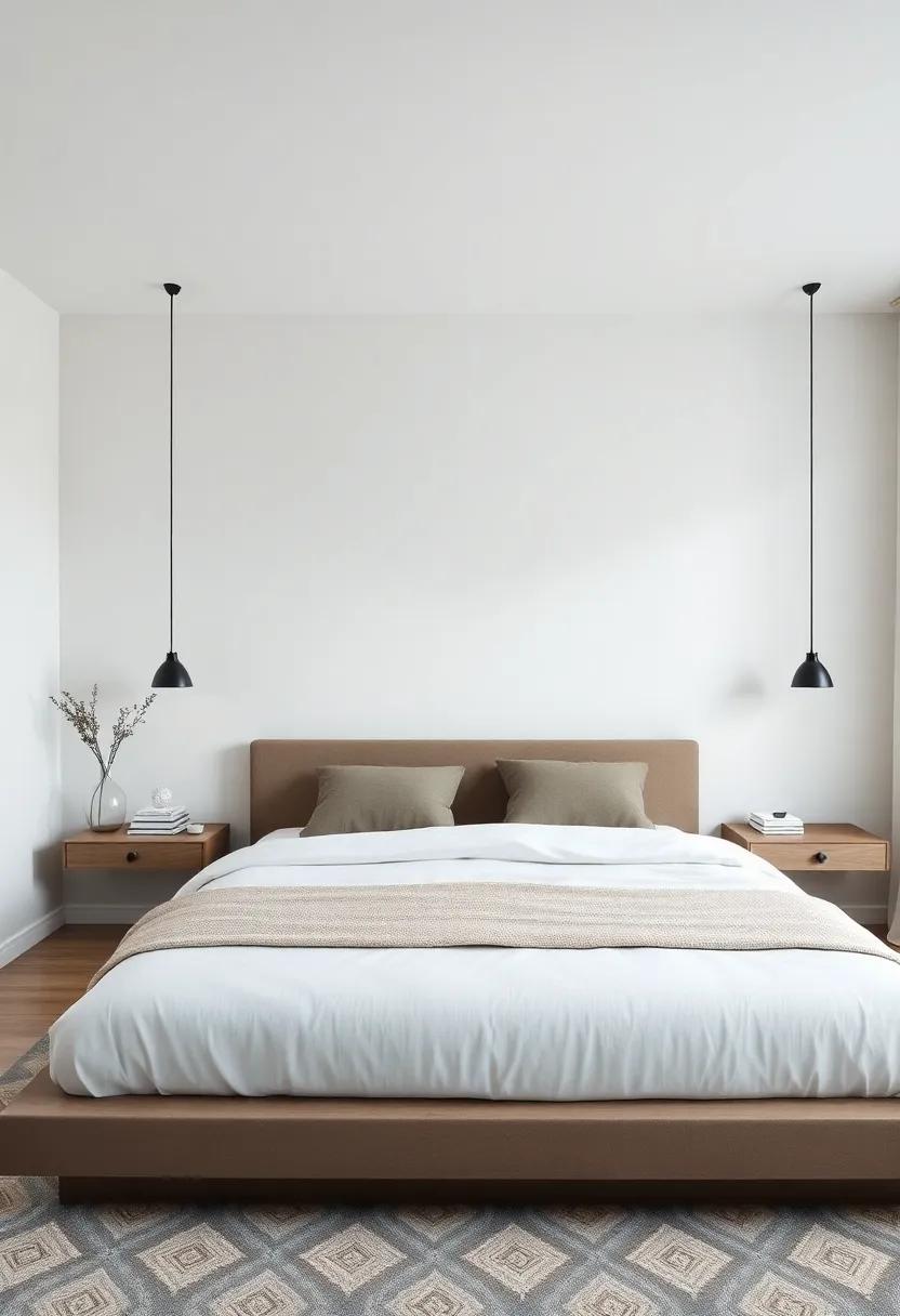 Incorporate a sleek, low-profile platform bed for a ​minimalist look that maximizes‌ floor space and modern ​aesthetics