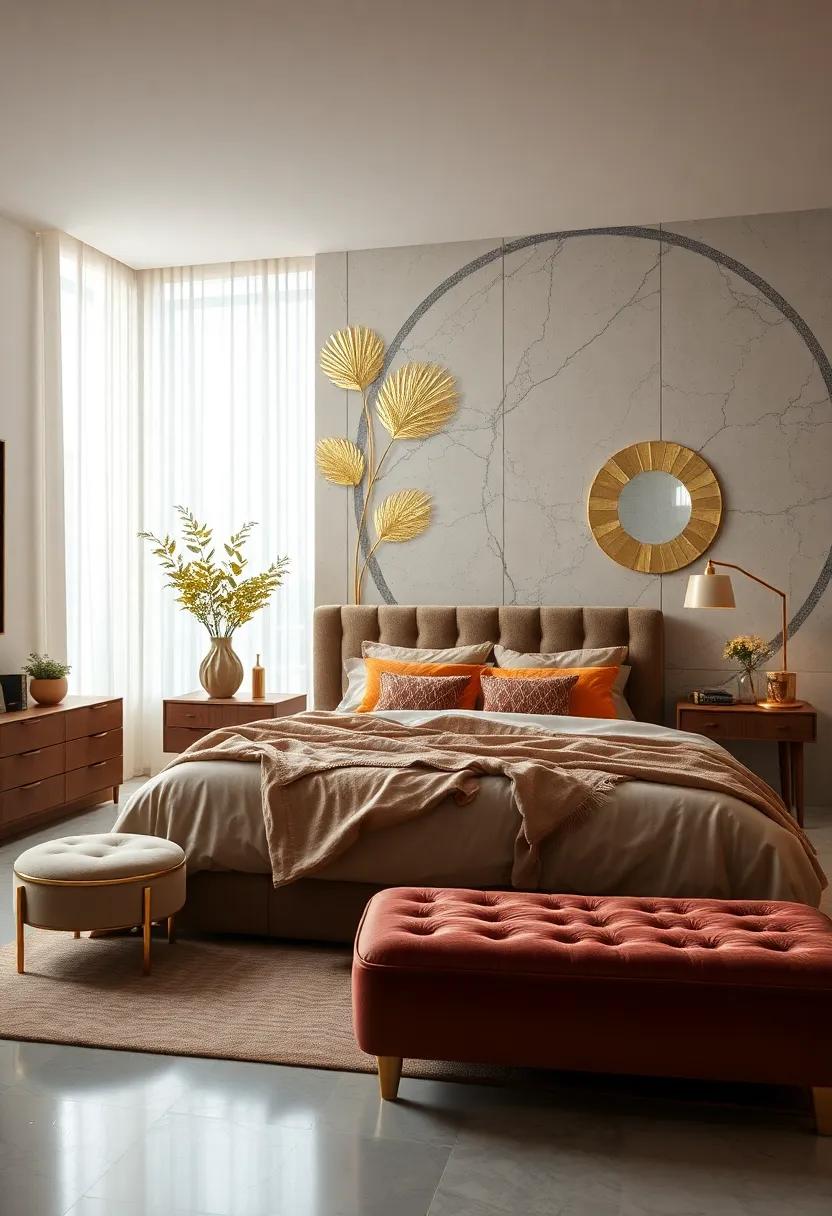 Use gold wall decals or stencils to introduce playful patterns⁣ without ⁤committing to permanent changes