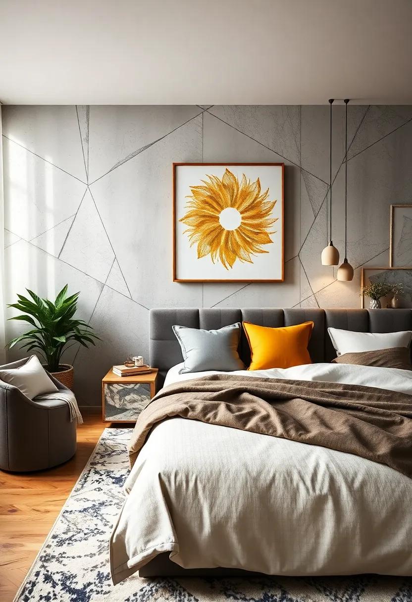 Hang gold-accented ‌wall art ​that resonates with⁤ your personality and creates visual​ intrigue