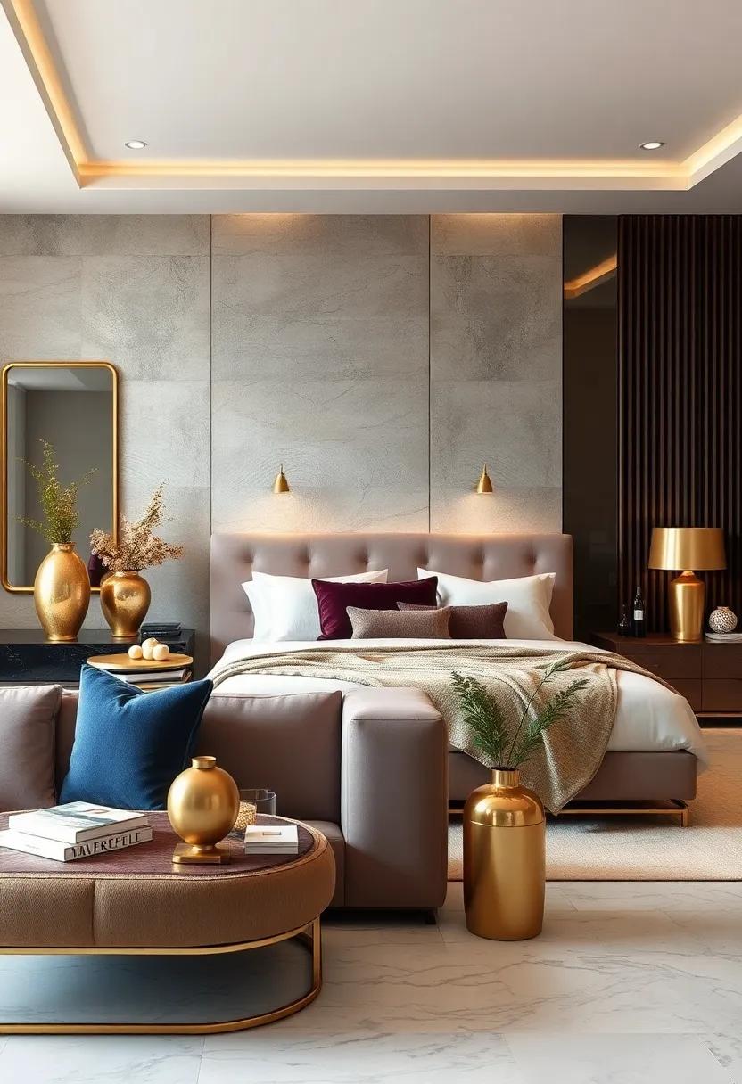 Integrate gold-toned accessories, such as vases or sculptures, ‌to ⁣make your decor‌ pop